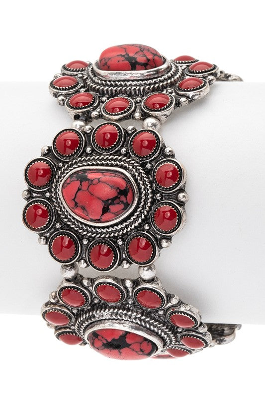 Compressed Stone Western Stretch Bracelet