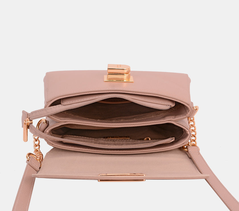 David Jones PU Leather Crossbody Bag