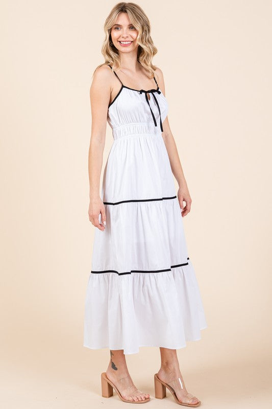 Plus Piping Detailed Midi Sundress