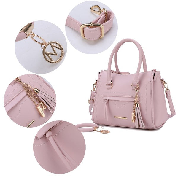 MKF Valeria Satchel with Keyring by Mia K