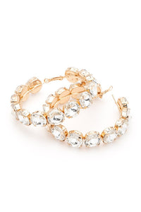 Oversize Crystal Iconic Hoop Earrings