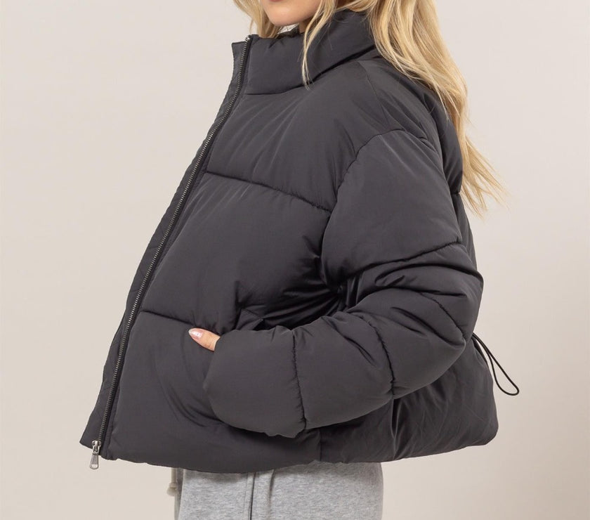 HYFVE Quilted Back Drawstring Puffer Jacket