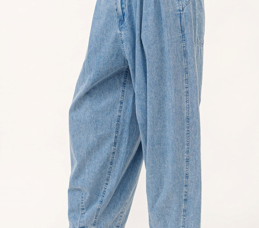 And The Why Elastic Back Pleated Baggy Jeans