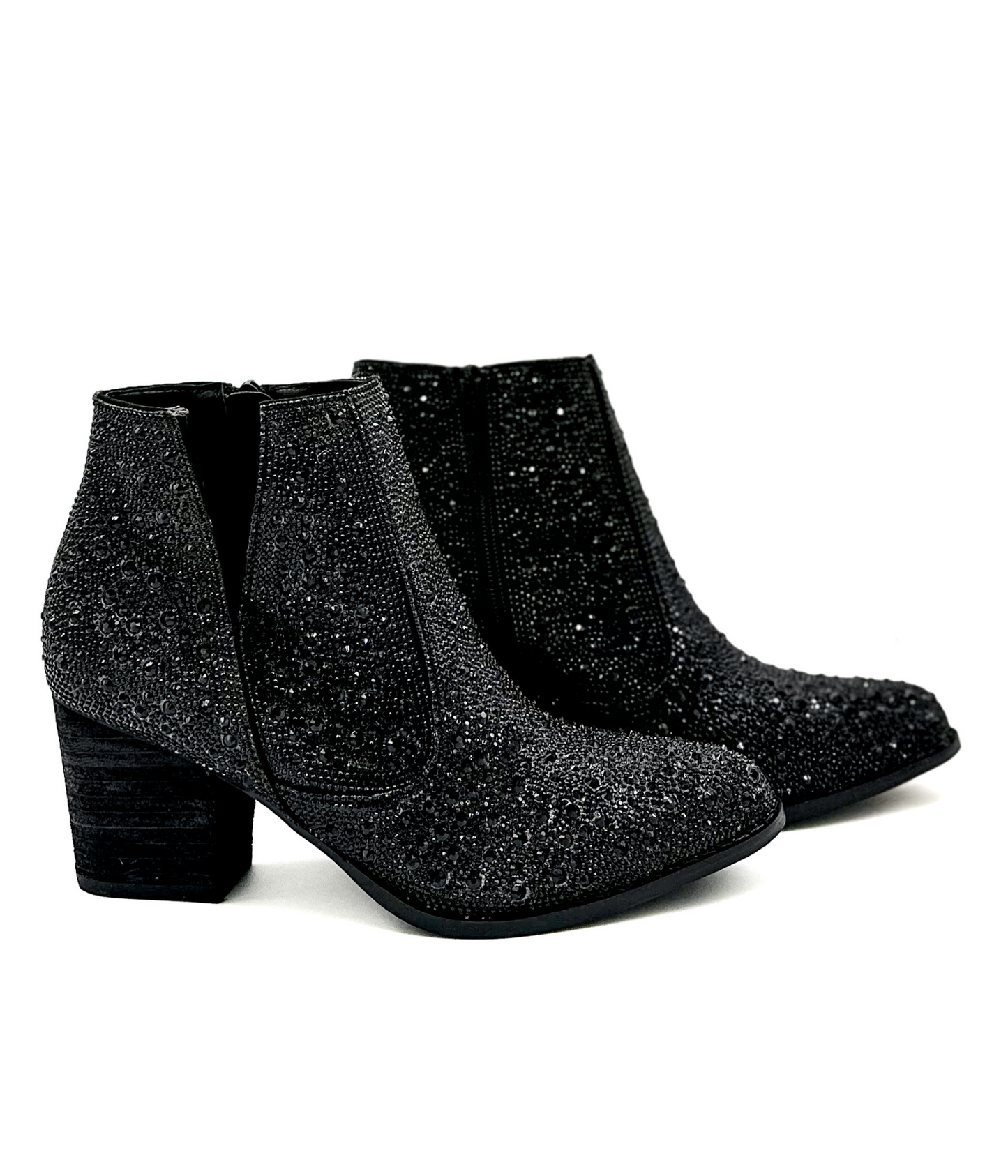 Rhinestone Boots in Black