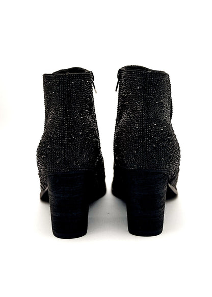 Rhinestone Boots in Black