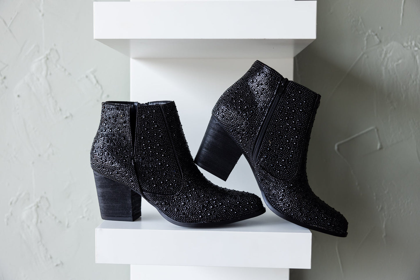 Rhinestone Boots in Black