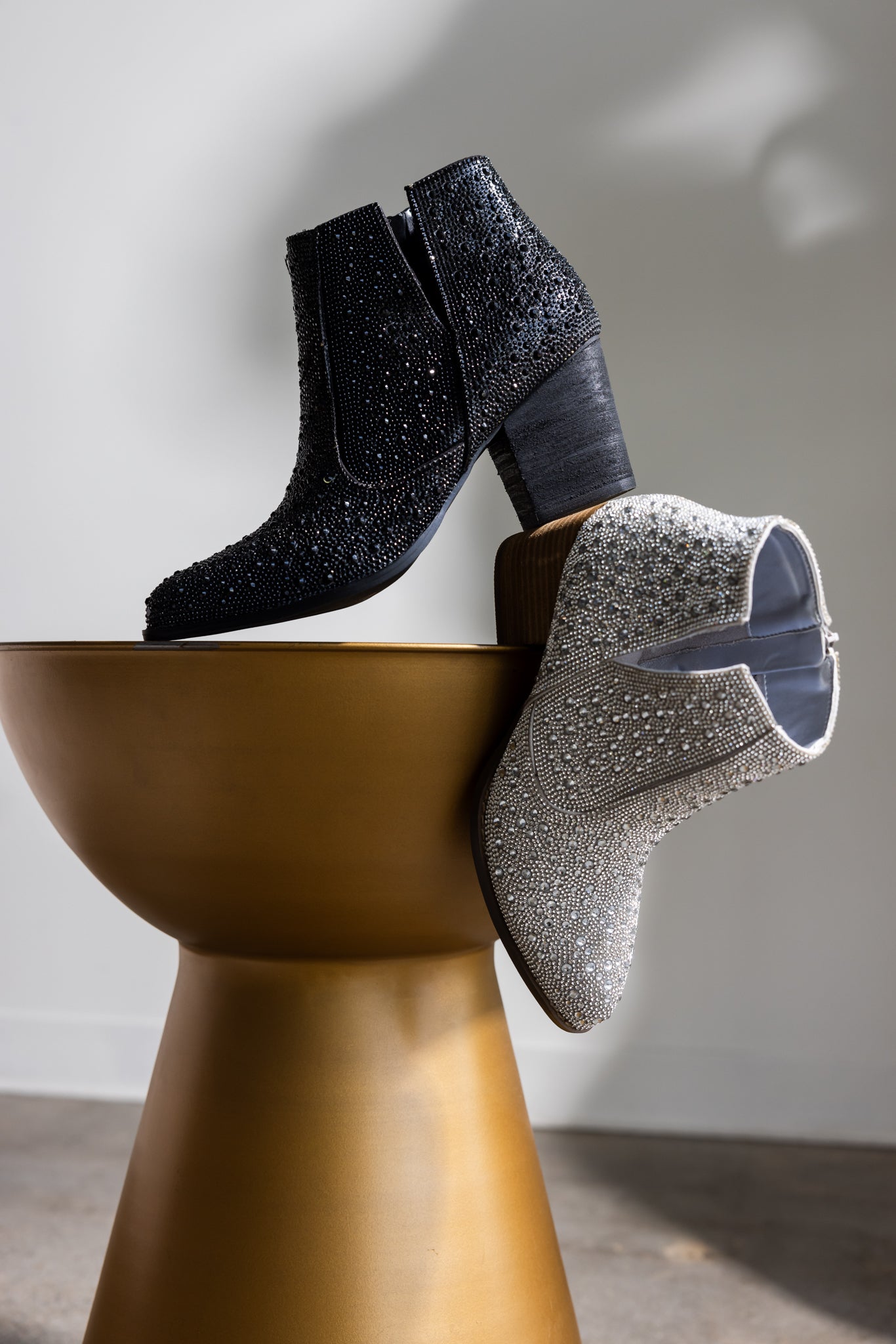 Rhinestone Boots in Black