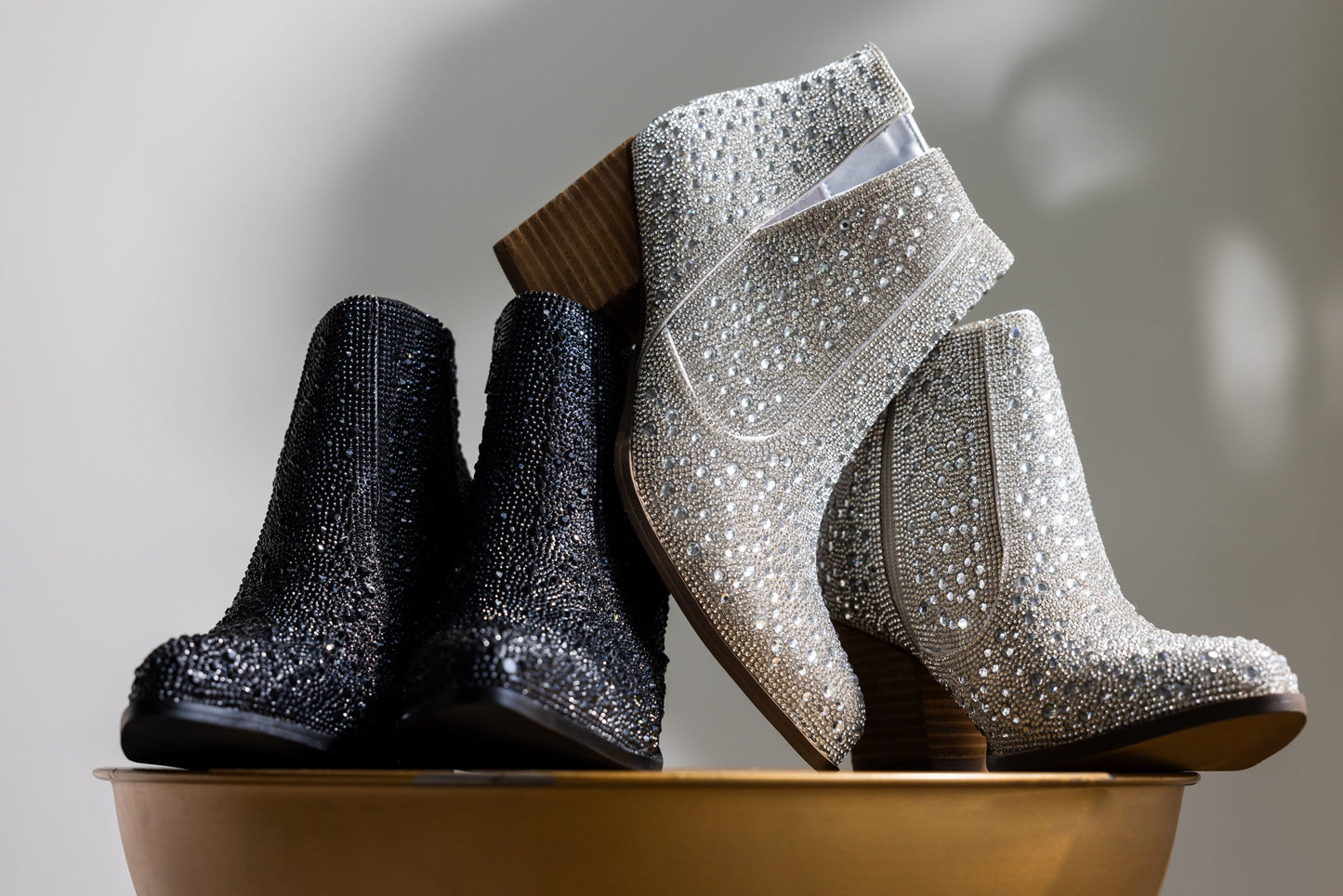 Rhinestone Boots in Black